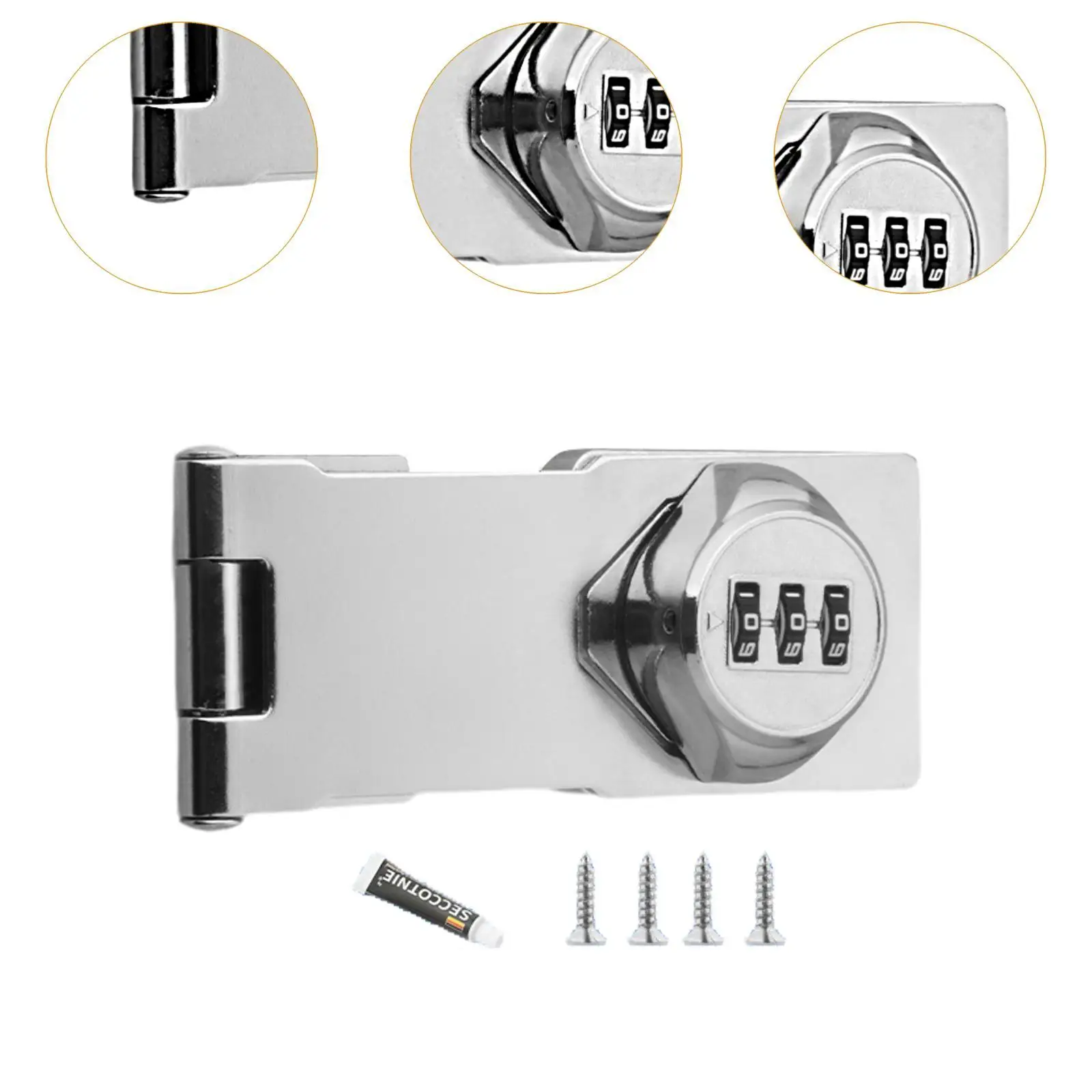 Механический замок с паролем и винтами 3-значный механический циферблат