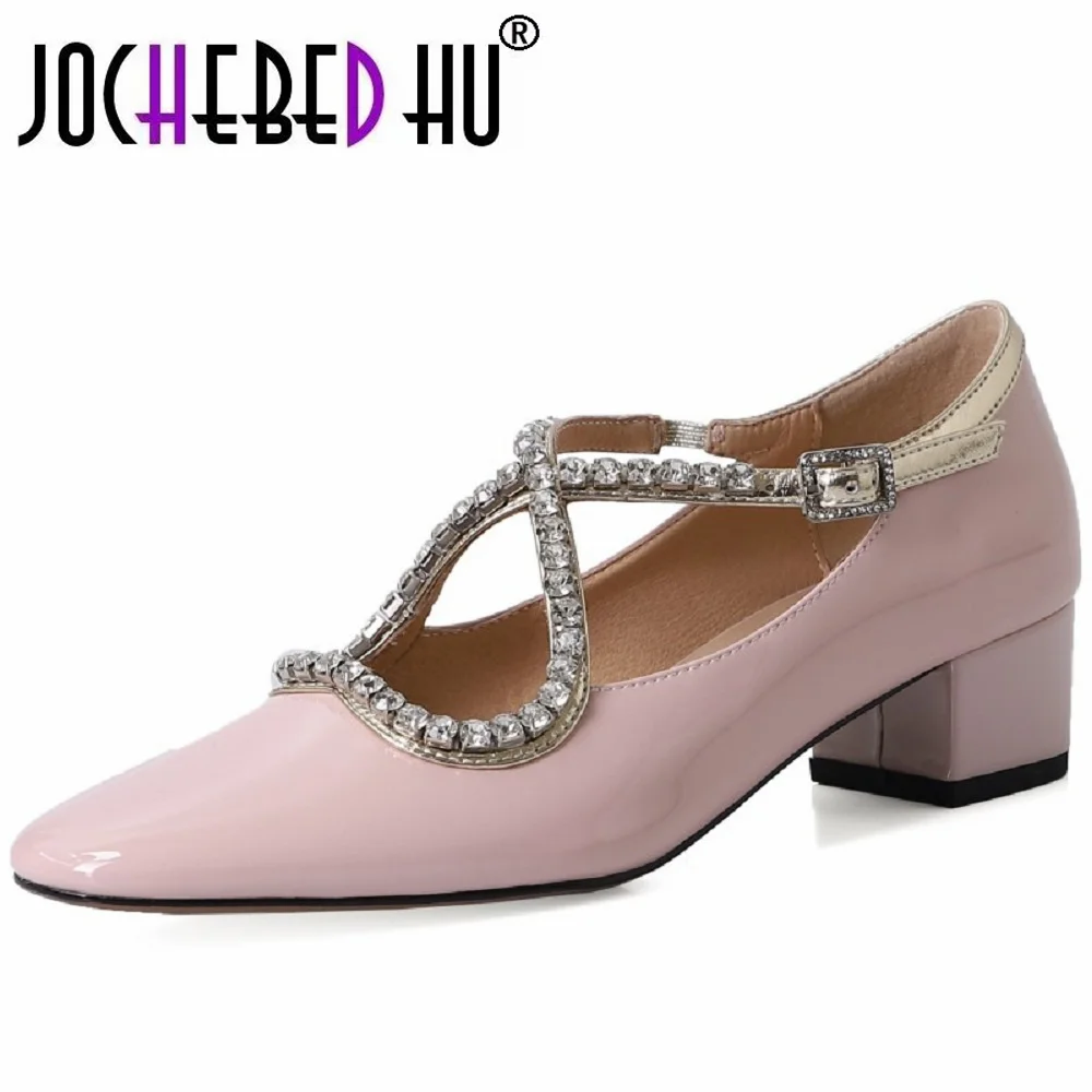 

[Jochebed hu】элегантные туфли, женские свадебные туфли с цепочкой и кристаллами, женское демисезонное платье, роскошные Брендовые вечерние туфли из натуральной кожи