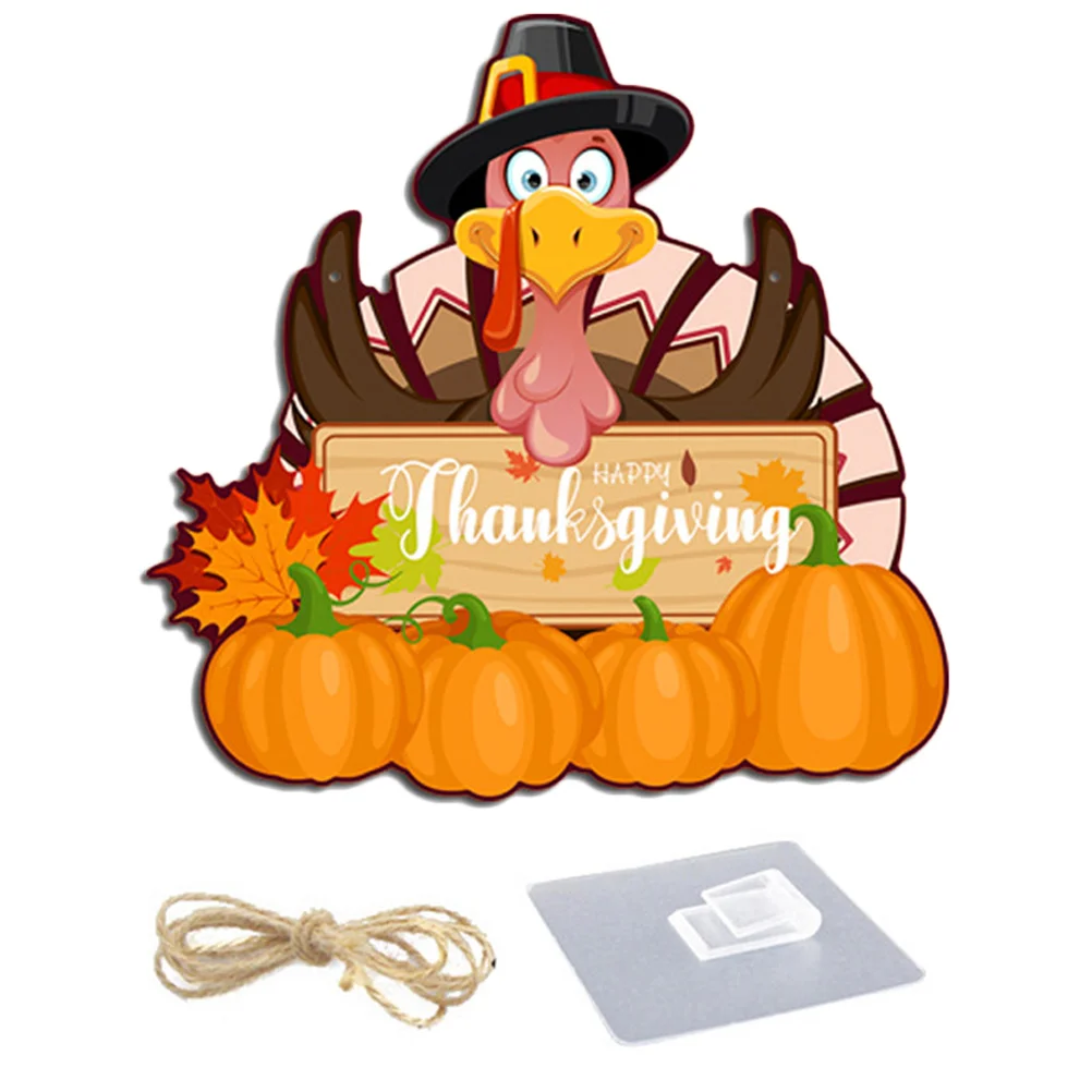 

1 Set of Door Hanging Decor Thanksgiving Door Sign Party Fall Sign Thanksgiving Hanging Decor