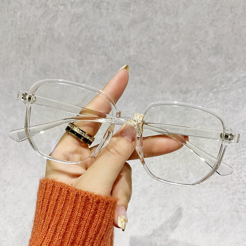 

Ladies Myopia Glasses Oversized Anti Blue Light Eyeglasses Vintage Large Frame Optical Nearsighted Eyewear Diopter 0 To -4.0