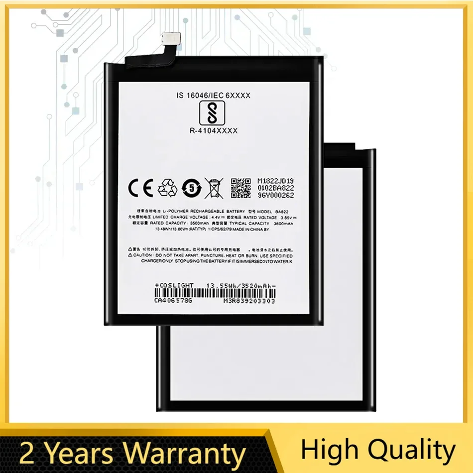 Аккумулятор для мобильного телефона BA822 3600 мАч Meizu Note 8 Note8 M822H M822Q