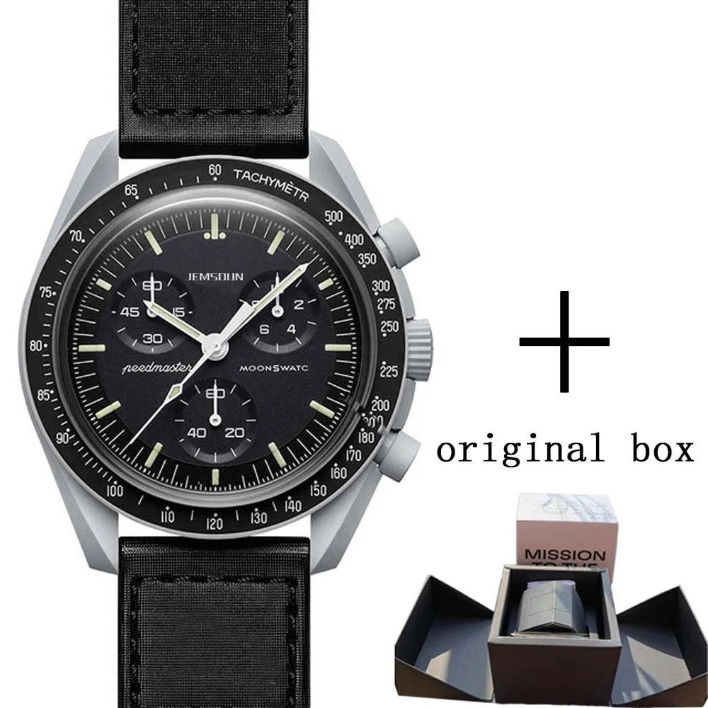 

Оригинальный бренд, оригинальные мужские часы Moon в коробке, многофункциональные пластиковые часы Чехол, хронограф, часы Explore Planet AAA