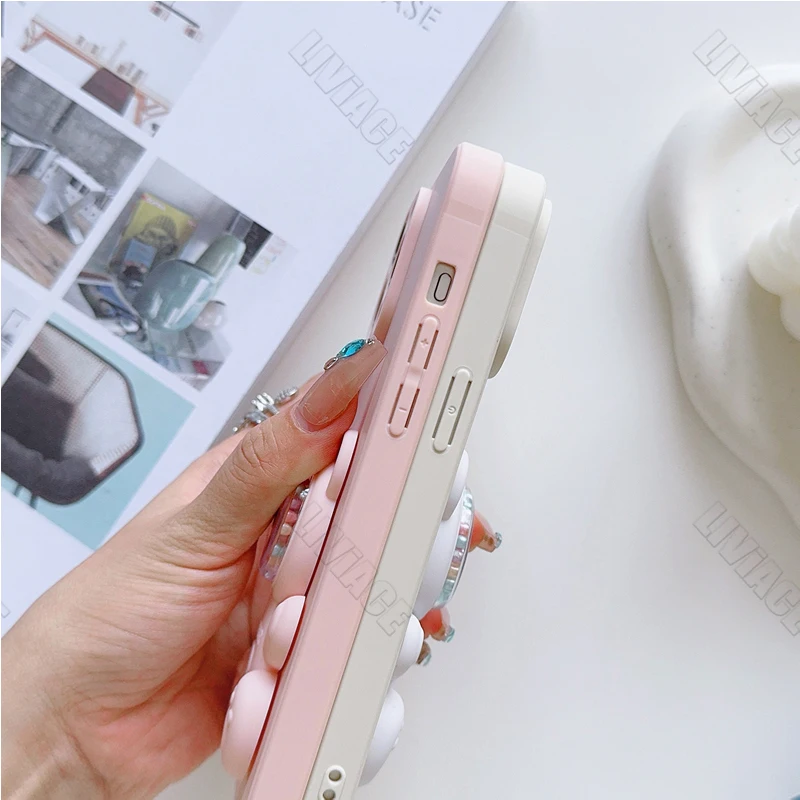 Фото Силиконовый держатель для телефона A 96 A 97 A 95 с милым медведем для Oppo A96 A97 A95 A94 A93S A92S A91 A83 A78 A74 A72 4G №5