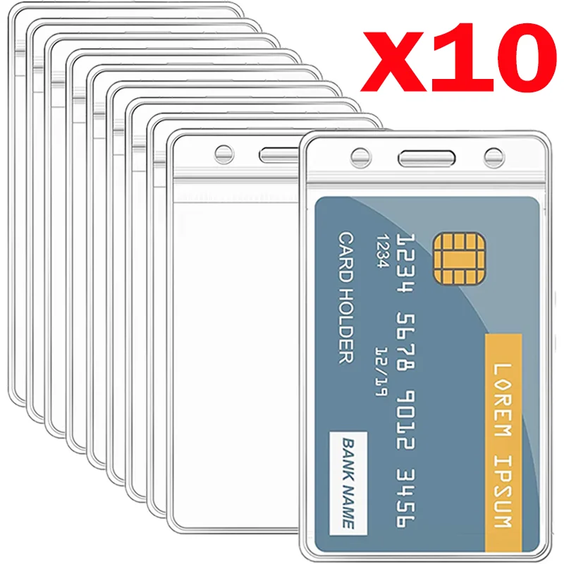 

Card Card Holder Protector Case Protector Credit Business Holders Bus Card Waterproof Badge Transparent Plastic Bank