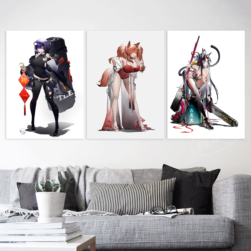 

Home Decor Arknights Canvas Game Prints Mudrock Painting Poster Wall Art Angelina Pictures Nian For Bedside Background No Frame