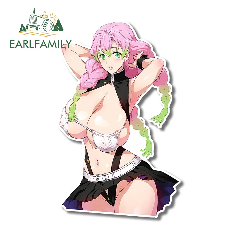 

EARLFAMILY 13 см x 8 см для Mitsuri Kanroji виниловые наклейки на машину Автомобильная наклейка Аниме Забавный мотоциклетный фургон граффити водонепрони...