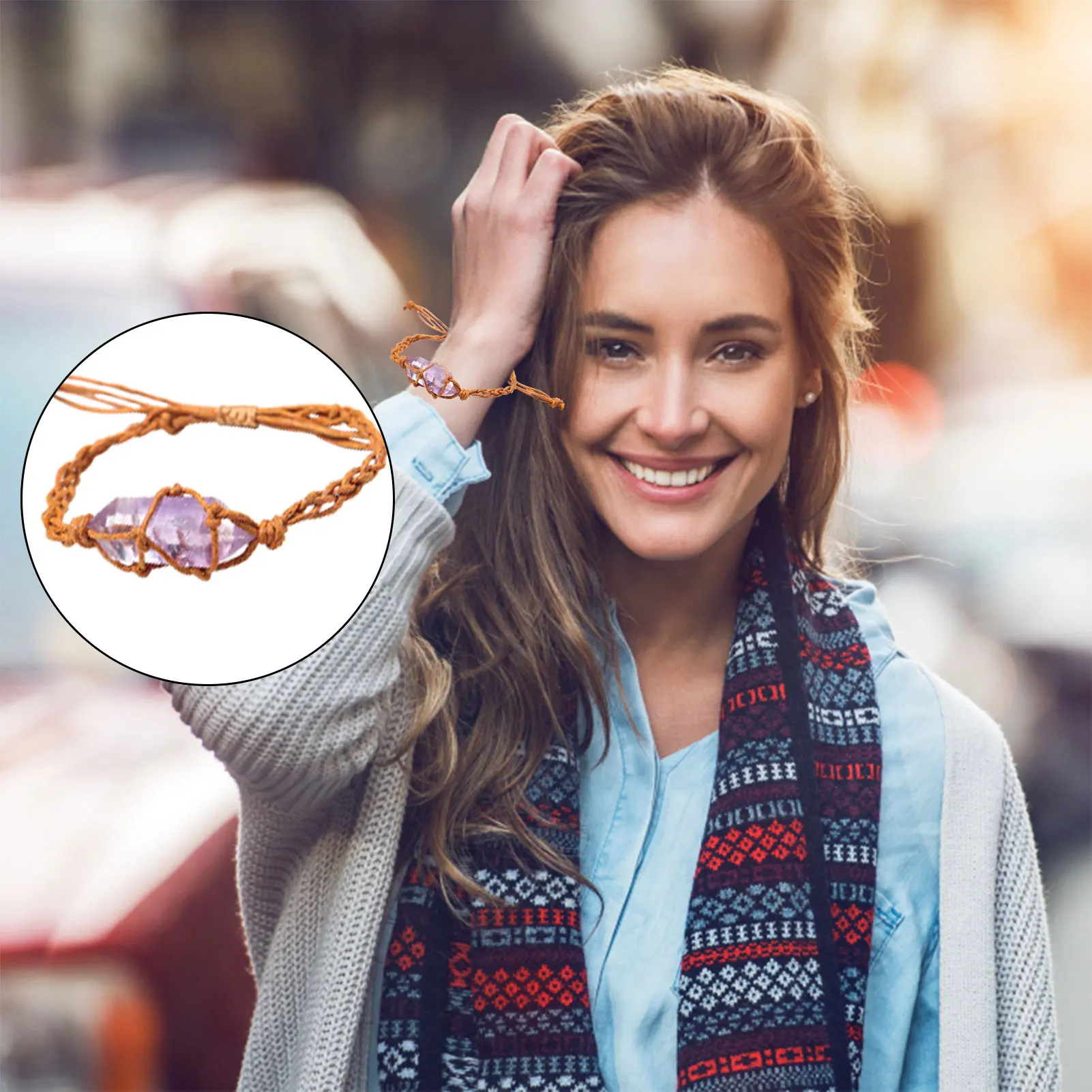 

Лечебный браслет из камня, женский и мужской браслет с подвесками, лечебный браслет из камня, ювелирные изделия ручной работы, стильный стил...