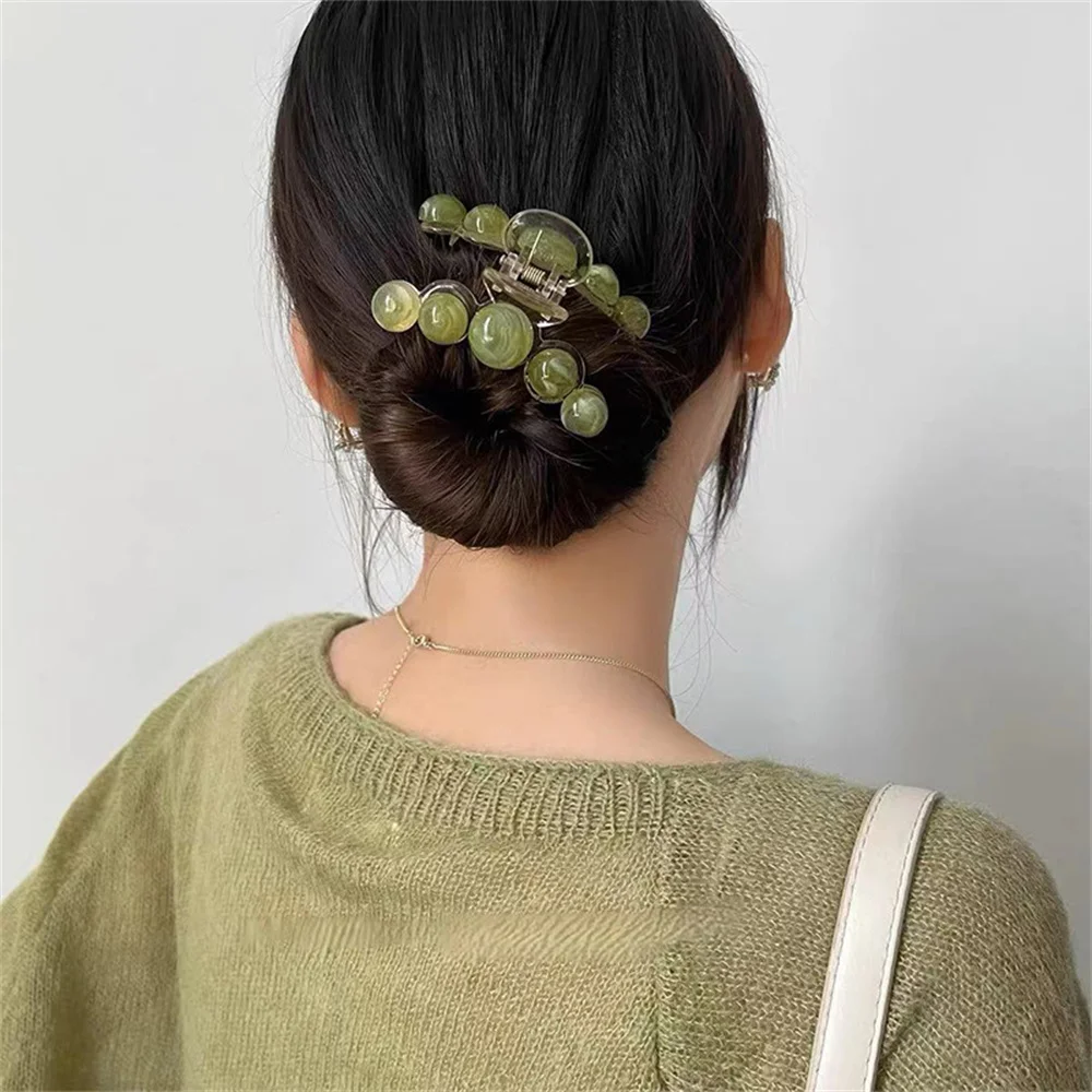 

Simulated Pearl Hair Crab Clips Women New Hairpins Clip For Girls Simple Wash Face Hair Accessories Headwear Gifts