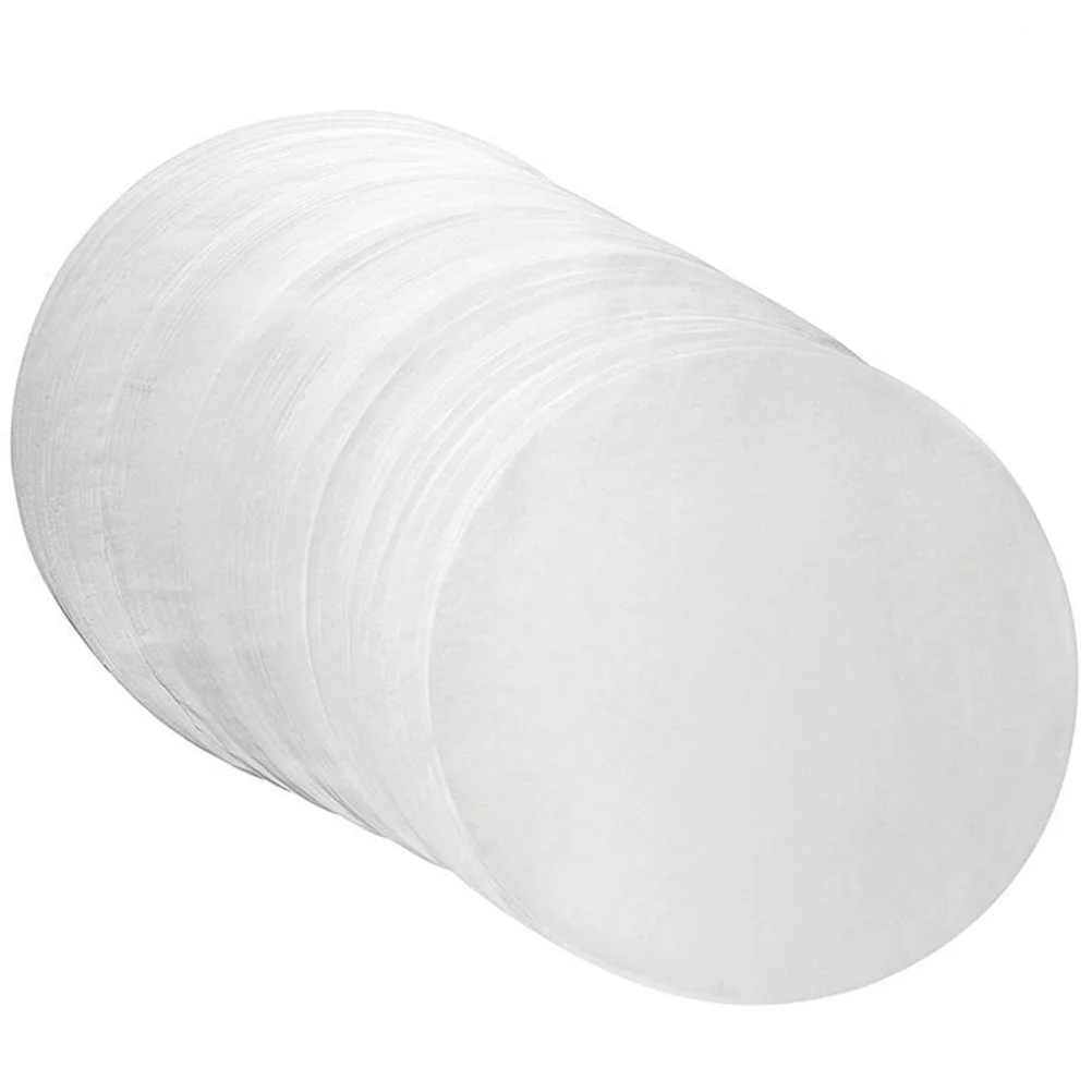 

500 Sheets Oil-proof Practical Grill Press Sheet Paper Parchment Rounds for Frying Kitchen Cooking