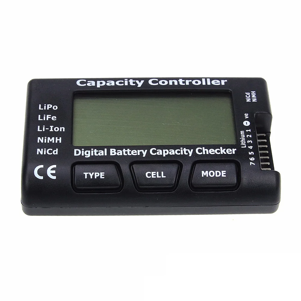 CellMeter-7 Digital Battery Capacity Detector LiPo LiFe Li-ion Nicd NiMH Battery Voltage Detector,Tester,RC Battery Meter