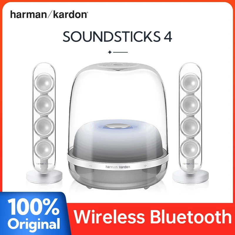 

Harman Kardon SoundSticks 4 Bluetooth 2.1 Speaker System with Deep Bass and Inspiring Industrial Design White