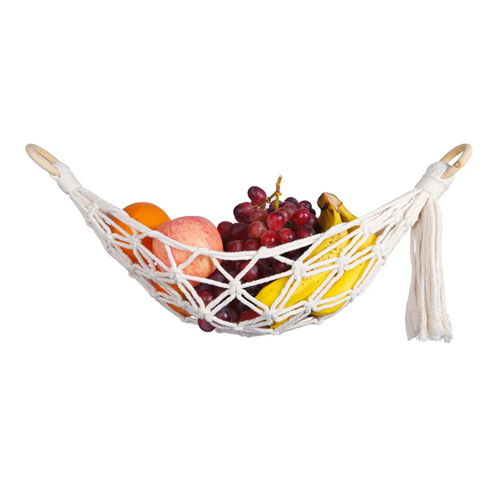 

Kitchen Accessories Fruit Shop Decoration Promote Better Maturity Let Fruit Breathe Fruit Basket Knit Durability Fruit Hammock