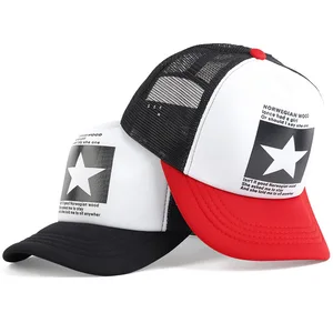 Baseball Cap for Men Print Star Hip Pop Snapback Cap for Women Summer Mesh Trucker Hat for Man Kpop 