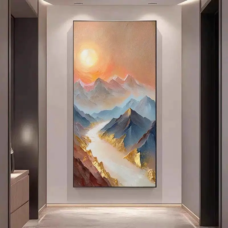 Картина маслом ручной работы Jinshan качественная картина для украшения гостиной