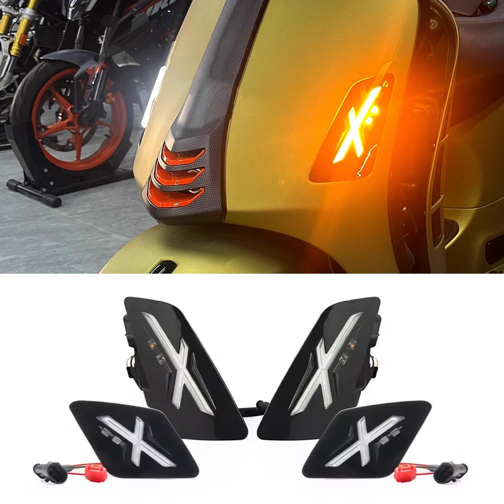Фото Для Vespa GTS 300 GTS 300 gts300 2023 2024 2025 мотоцикла новый светодиодный светильник передний и задний указатель поворота ходовые огни №1