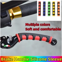 1pair soft anti slip durable brake handle silicone sleeve motorcycle bicycle protection cover protective handlebar accessories