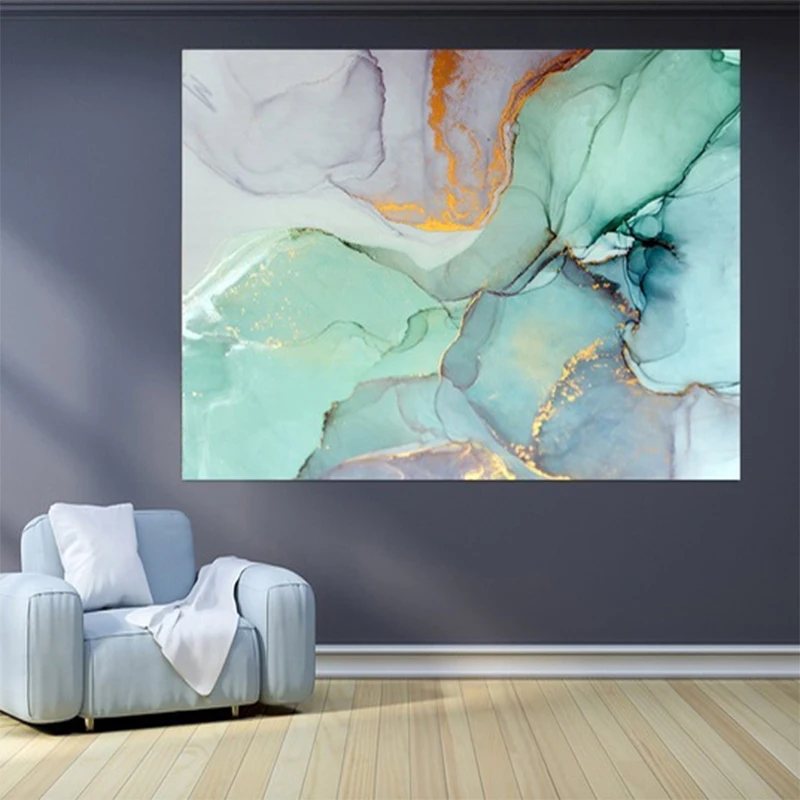 

Green Marble Canvas Painting Abstract Colorful Art Print Poster Modern Bedroom Living Room Decoration Home Decor Wall Pictures