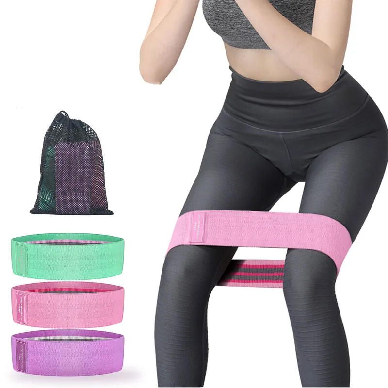 

Squat Resistance Band Non-slip Hip Circle Exercise Ring Elastic Belt Indoor Training Fitness Yoga Tension Belt Buttocks Circle