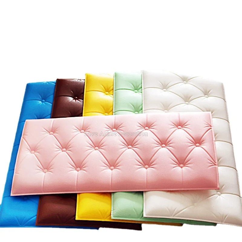 

3D Wall Stickers Wallpaper Self-adhesive Thicken Tatami Anti-collision Wall Mat Pad Kids Bedroom Living Room Soft Foam Cushion