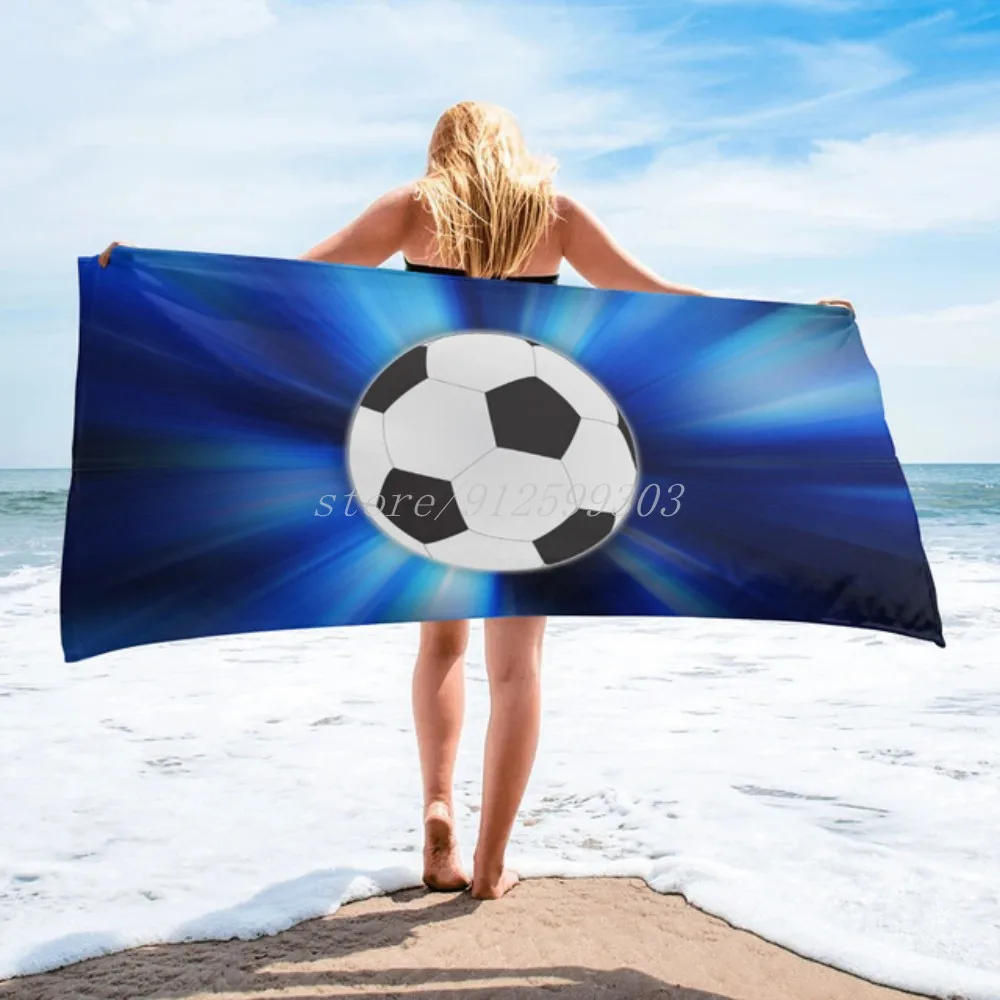

Soccer Football Game Bath Towel Camping Bathroom Accessories Microfiber Beach Towel Bath Towels for Adults