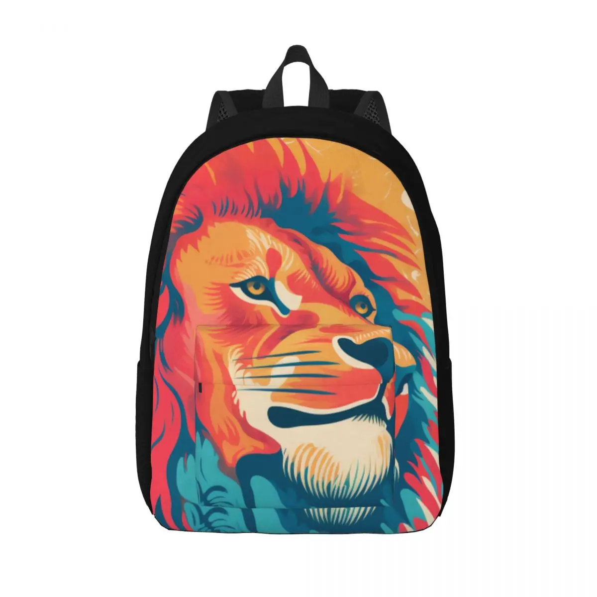 

Lion Canvas Backpacks Neo Fauvism Bag Cycling Backpack Soft Universal Bags
