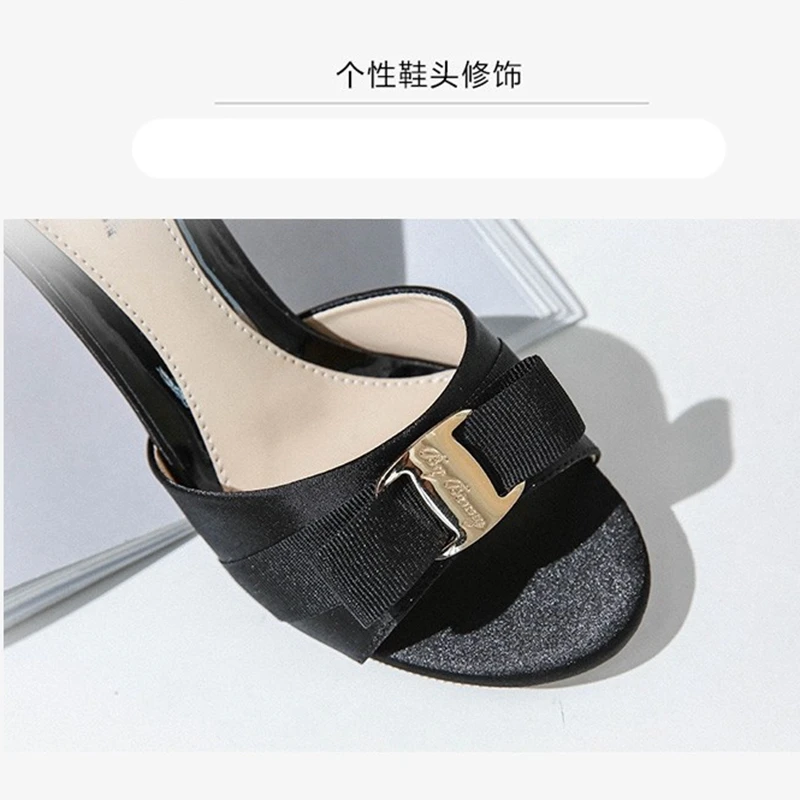 2022 летние тапочки на высоком каблуке Женская обувь шпильке повседневные