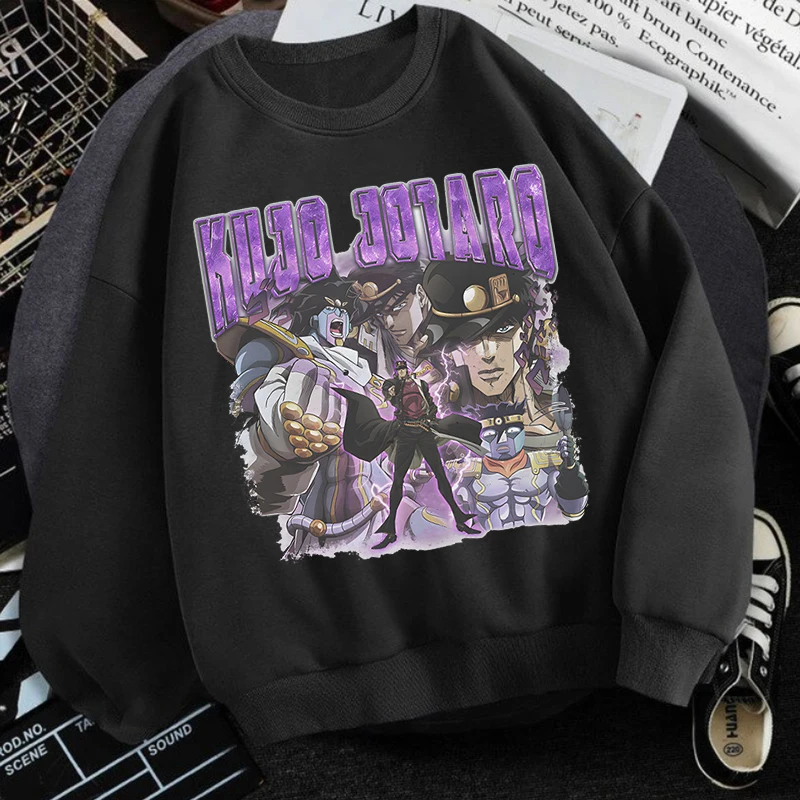 

New Jojo Bizarre Adventure Anime Hoodies Fleece Teenagers Personality Sweatshirt Clothes Unisex Hip Hop Streetwear Jojo Hoodies