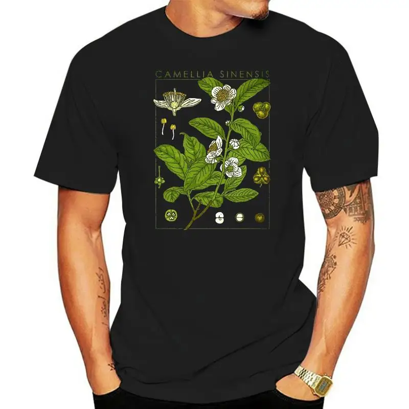

Men'S T-Shirt 2022 Newest Tea T-Shirt Botanical Garden Plant Print Art Botany Bloom Fruit Flower Grow Chai