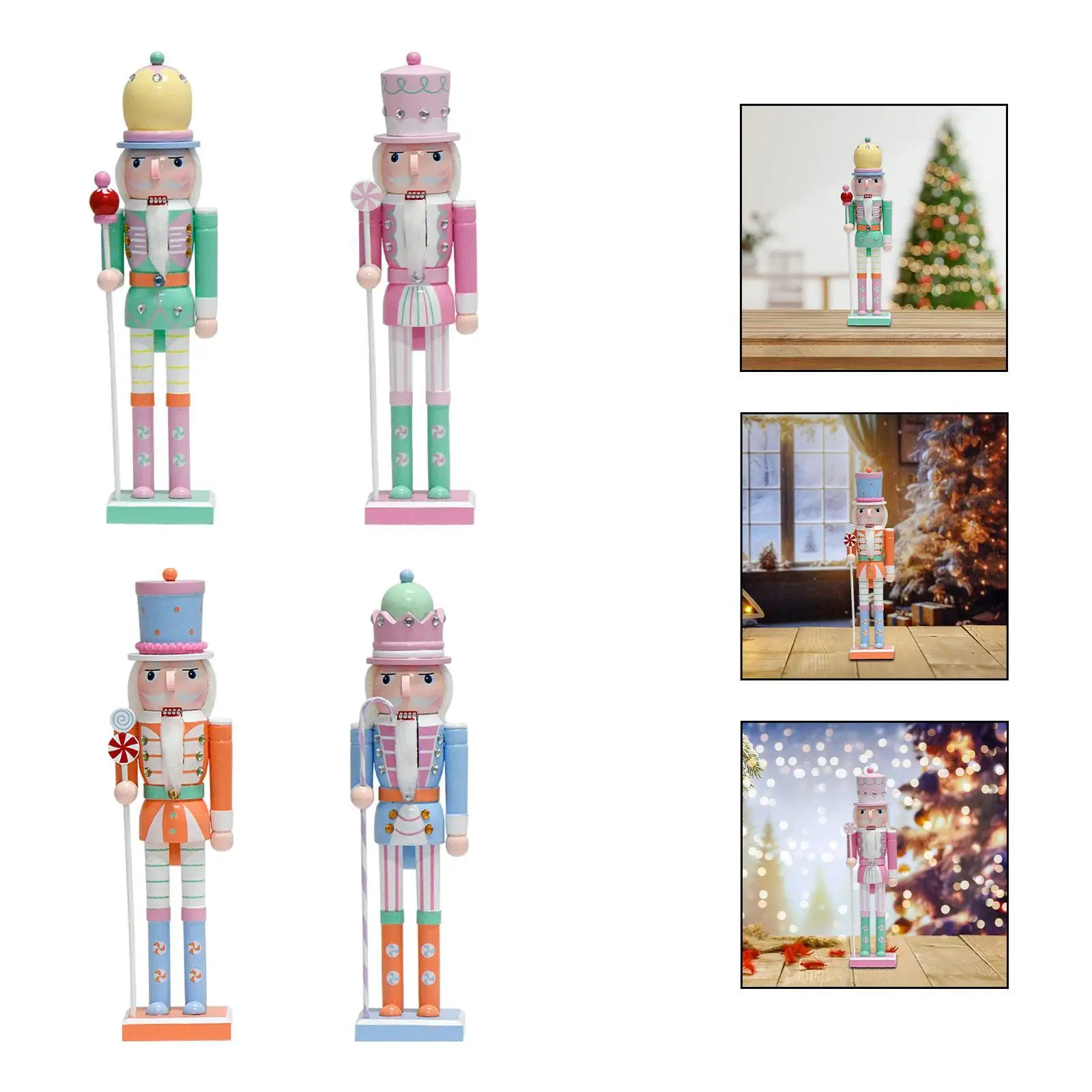 Орнамент Щелкунчик высотой 38 см для фотореквизита в гостиной праздника