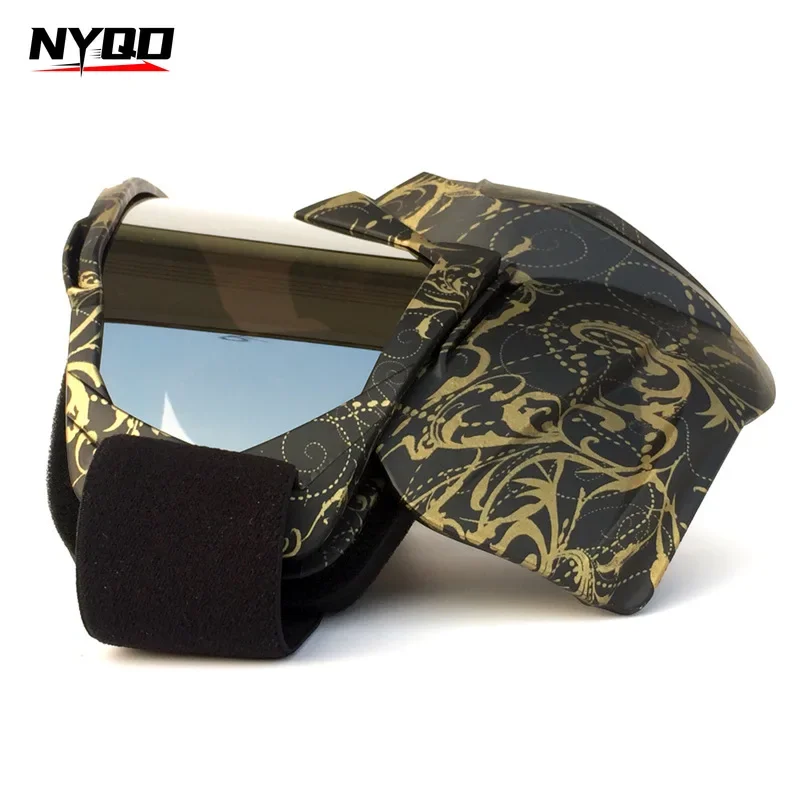 OADELY Ретро маска Лыжные очки Лобовые стекла Внедорожные для гонок на мотоциклах