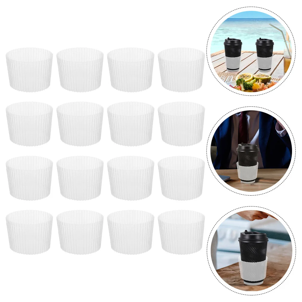 

Cup Sleeves Cover Coffee Sleeve Hot Bottle Holdermug Glass Drink Heatbeverage Resistant Teanonslip Transparent Espresso