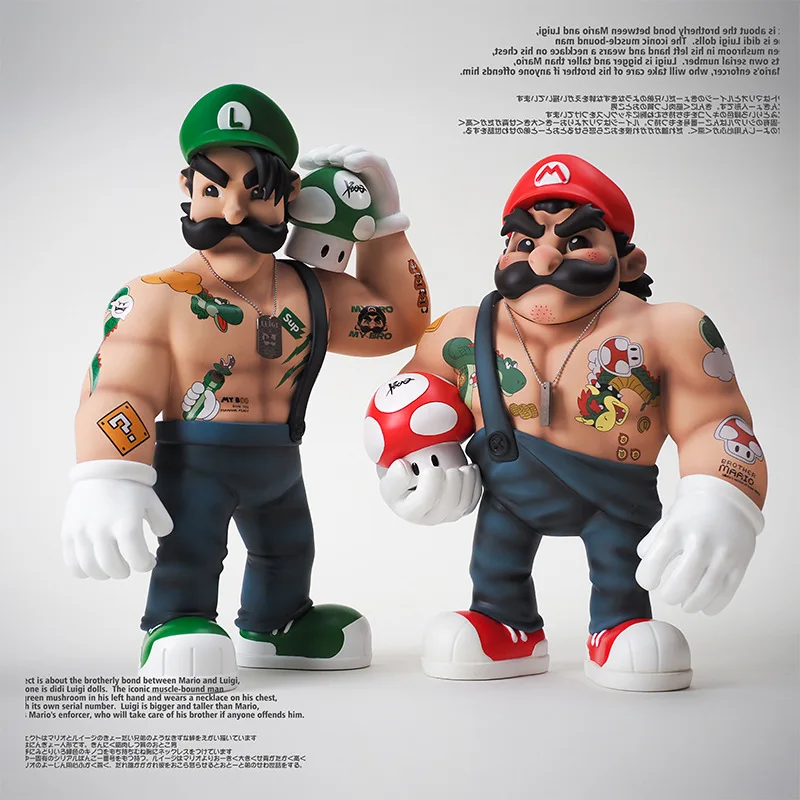 

Новинка, фигурка куклы Супер брата, мускул Марио и Luigis, модная модель, модное настольное украшение, игрушка-украшение, периферийный подарок