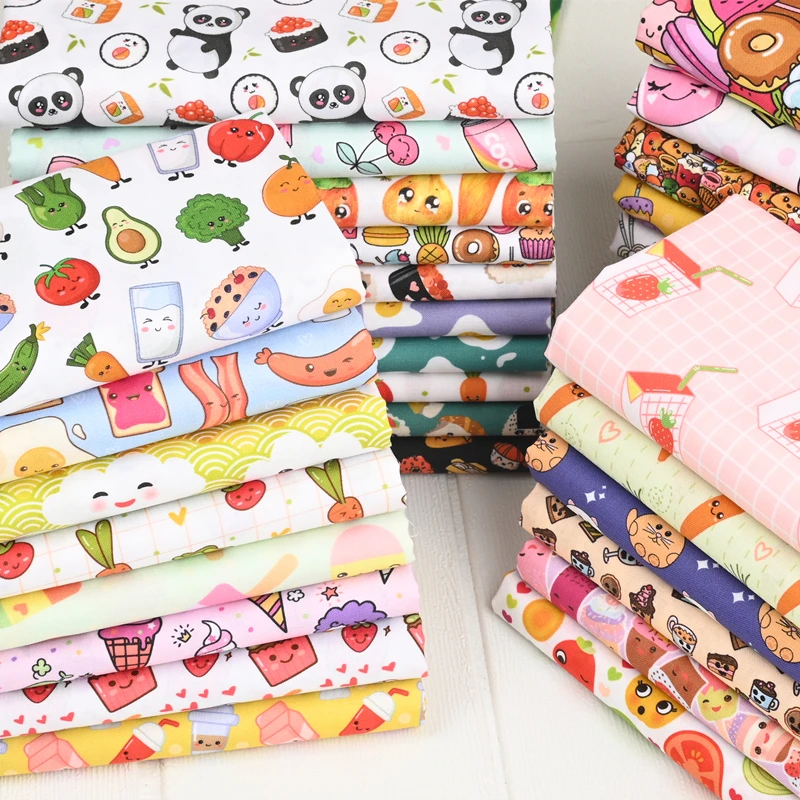 Wide110 см мультяшный мороженое торт овощи хлопчатобумажная ткань печатная для