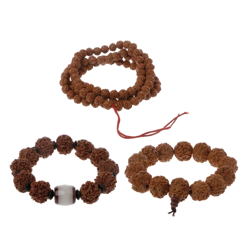 

Ethnic Vajra Bodhi Rudraksha Bracelet Men Meditation Bracelets Prayer Jewelry