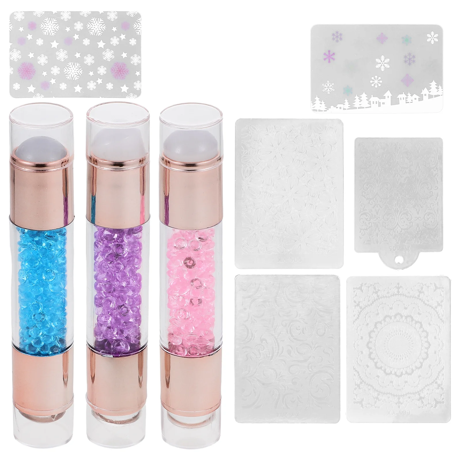 3 шт. шаблон для ногтей с двойной головкой маникюрный набор принадлежности