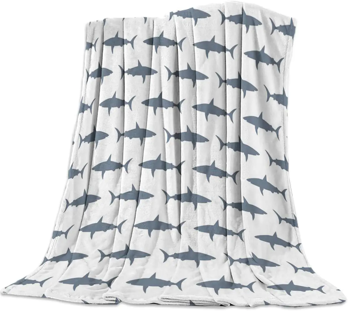 

Фланелевое Флисовое одеяло Aomike для кушетки, супермягкое удобное пушистое одеяло из микрофибры с узором акулы, 39x49 дюймов