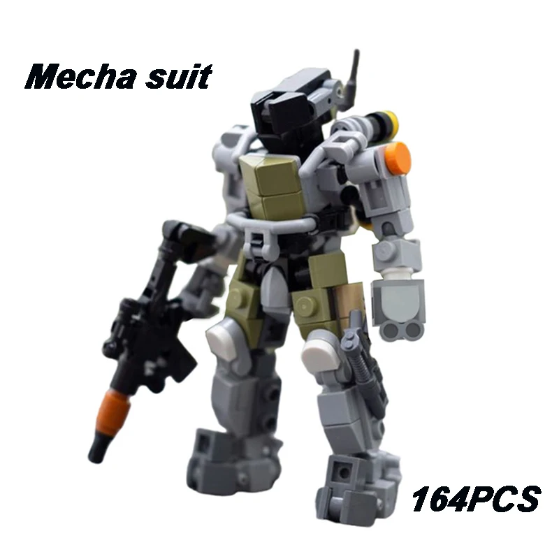 

164pcs MOC Game Mecha Soldier Robot Model Set Mechanics Building Blocks Kits Toys for Children Kids Gifts Toy Bricks
