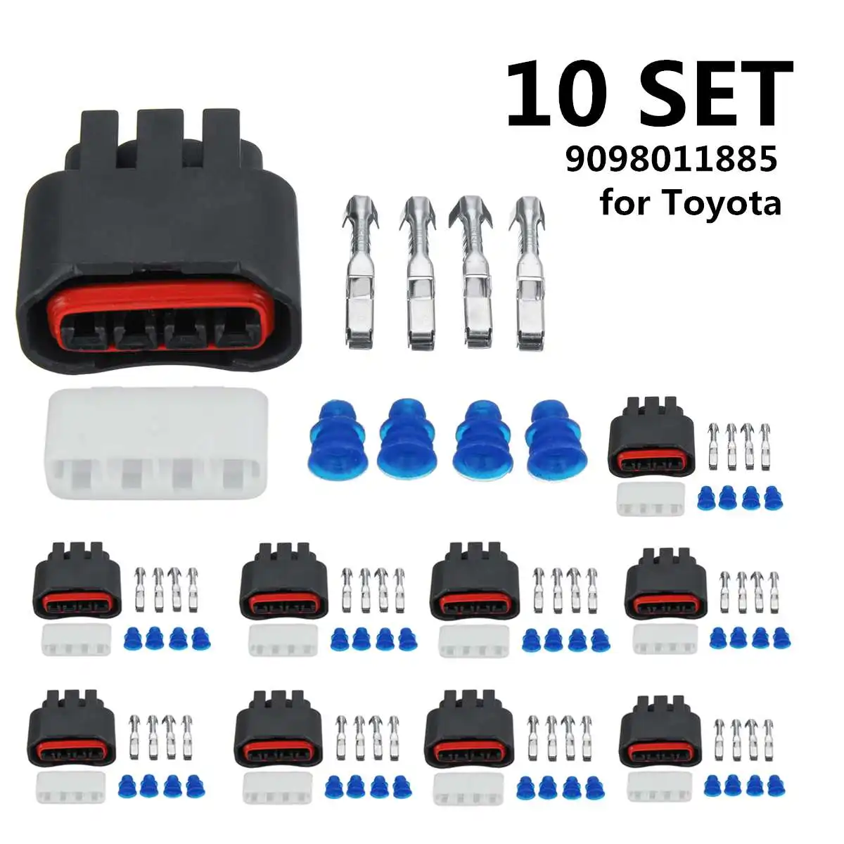 5/10 комплектов 4-контактный автомобильный катушка зажигания электрический разъем для Toyota Camry Corolla Rav4 Highlander 90980-11885