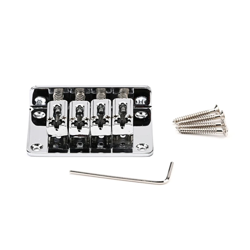 

Electric Guitar Bridge 4 String Fixed Hardtail Guitar Bridge Replacement Parts