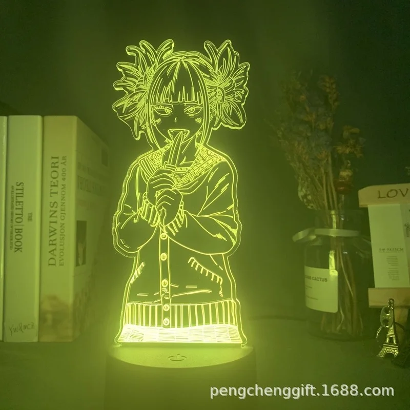 

Игрушечные фигурки My Hero моя геройская академия, 3d Ночная лампа, искусственная акриловая светодиодная цветная лампа, яркие предметы интерьера, подарок