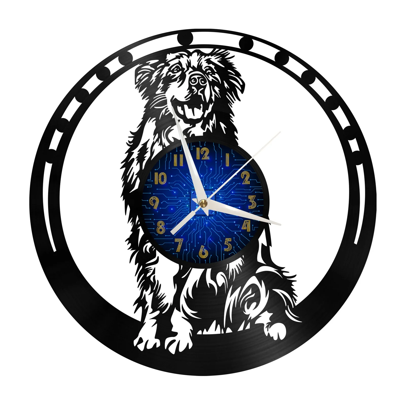 

Bernese Mountain Dog Vinyl Record Wall Clock for Kitchen Wall Decor Wall Art