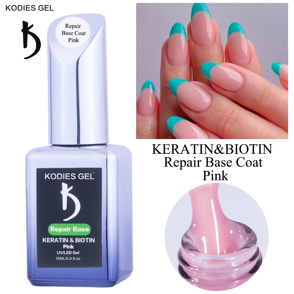 Восстанавливающий гель KODIES Базовое покрытие розовый Базовый Гель-лак для ногтей