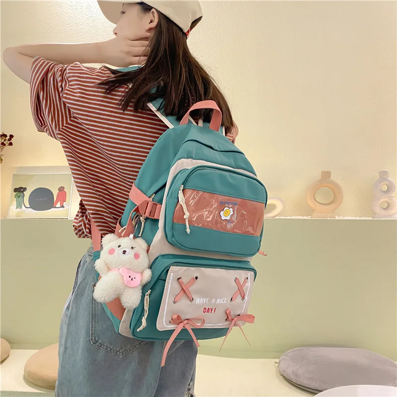 Japanese Style Girls Backpacks Kindergarten Bag Girls Bookbag School Kawaii Kit for Girls Boys Kids School Backpack