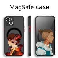 avatar the last airbender cartoon phone case transparent magsafe magnetic magnet for iphone 13 12 11 pro max mini