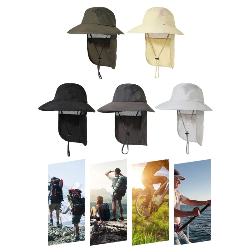 

Summer Quick-drying Men Women Hat Outdoor Sun Hat Wide Brim Bucket Hat Sun Protection Cap for Fishing Hunting