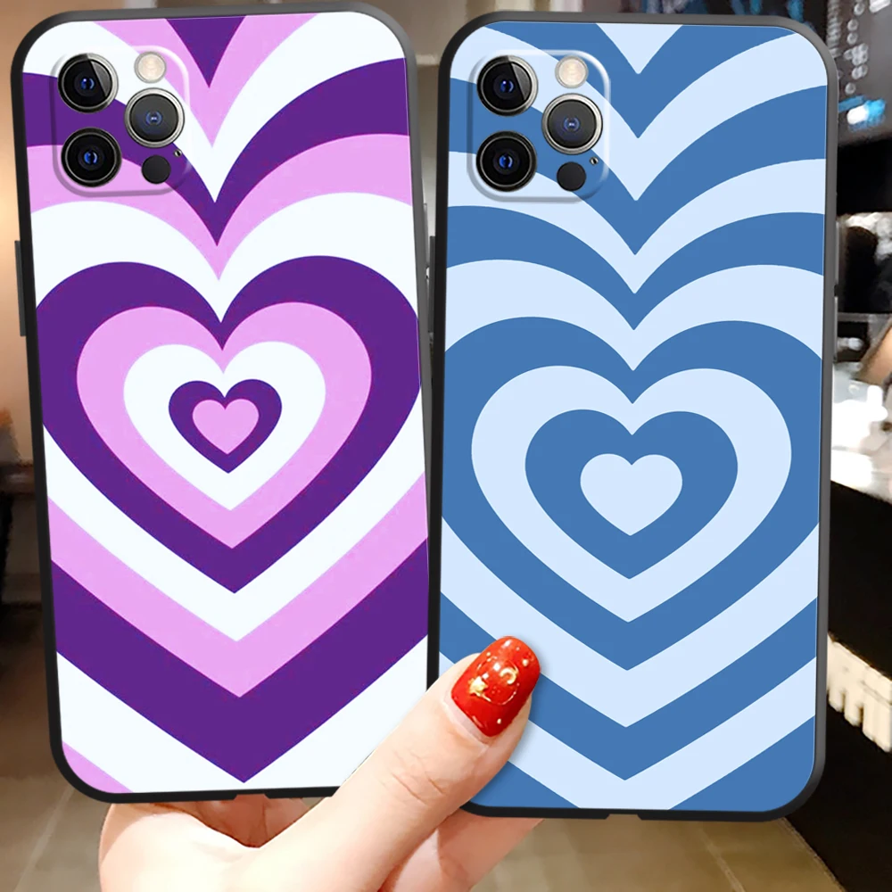 

Cute Girl Heart Phone Cases For iPhone 11 12 Pro MAX 6S 7 8 Plus XS MAX 12 13 Mini X XR SE 2020 Carcasa Soft TPU Funda
