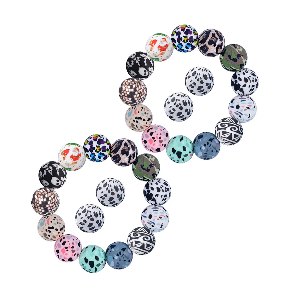 

Beads Round Loose Diy Silicone Bracelet Making Toys Shaped Ball Bead Ornament