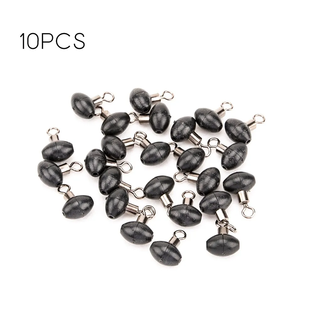 

10/20/50/100Pcs Pulley Beads Fishing Line Rigs Slider Swivel Tackle Zip Plastic + Copper Set 8*5mm Black 1g/pc
