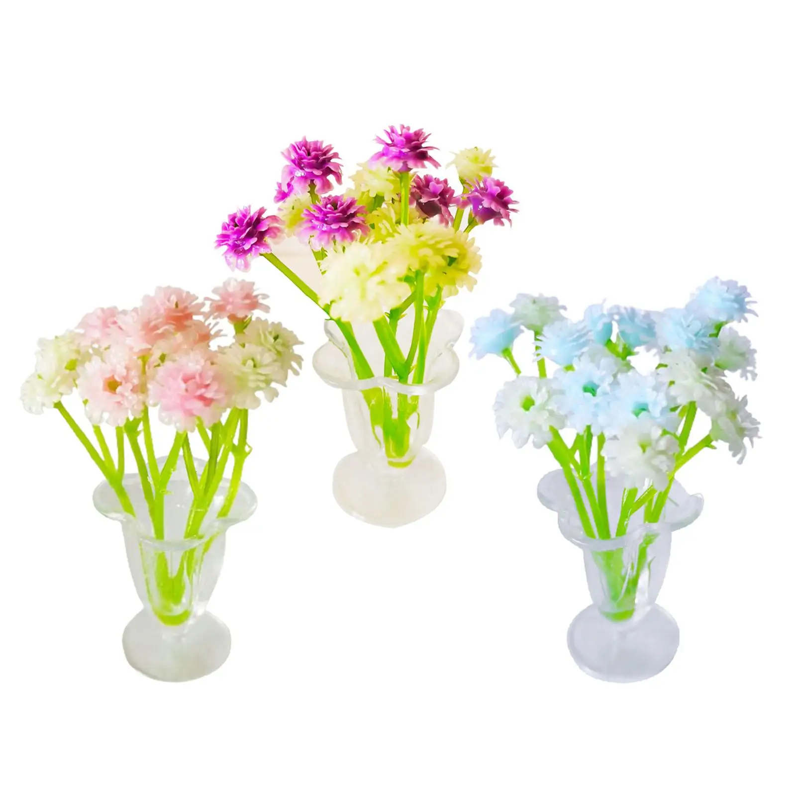 1/12 цветы с вазой модель сказочного сада кукольный домик цветочное украшение в