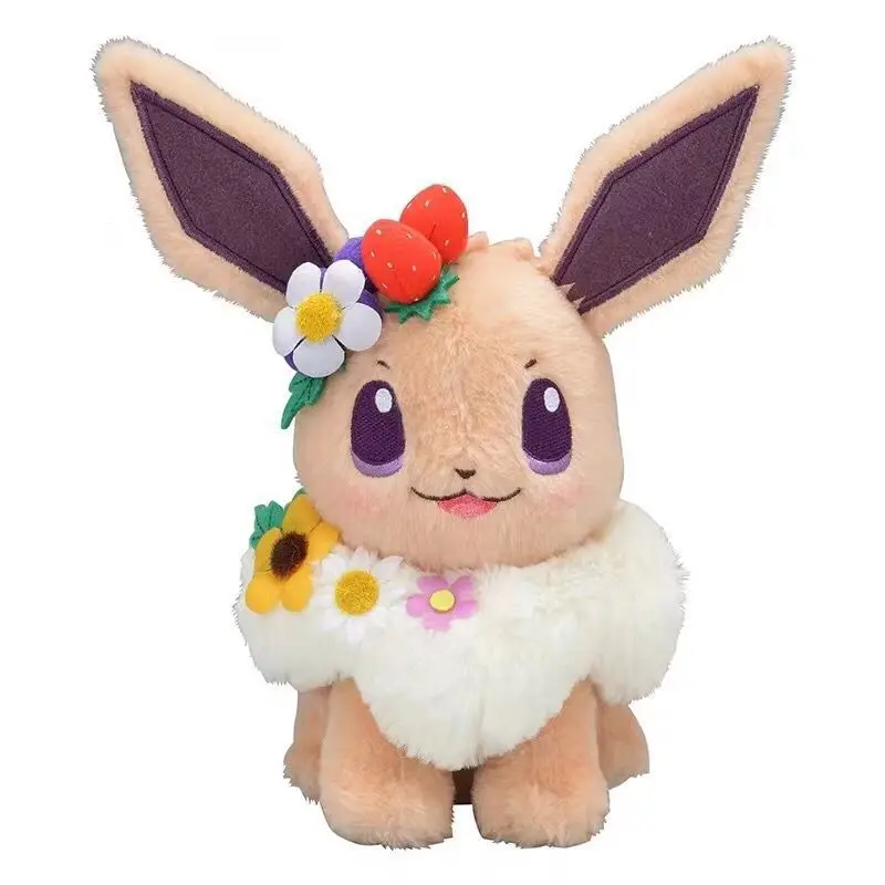 

20CM Cute Easter Pokemon Plush Pikachu Dolls Eevee Stuffed Toys Anime Kawaii Cartoon Girl Children Birthday Xmas Kids Baby Gift